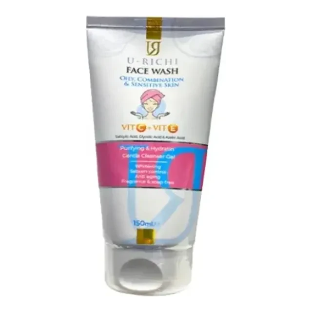 عبوة U-Richi Face Wash 150 g دهنيه مختلطه